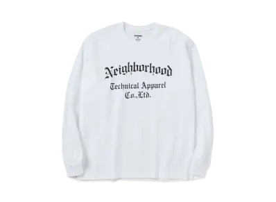 NEIGHBORHOOD NH Tee-8 LS . CO "White"
