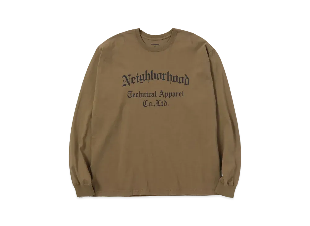 NEIGHBORHOOD NH Tee-8 LS . CO "Olive Drab"