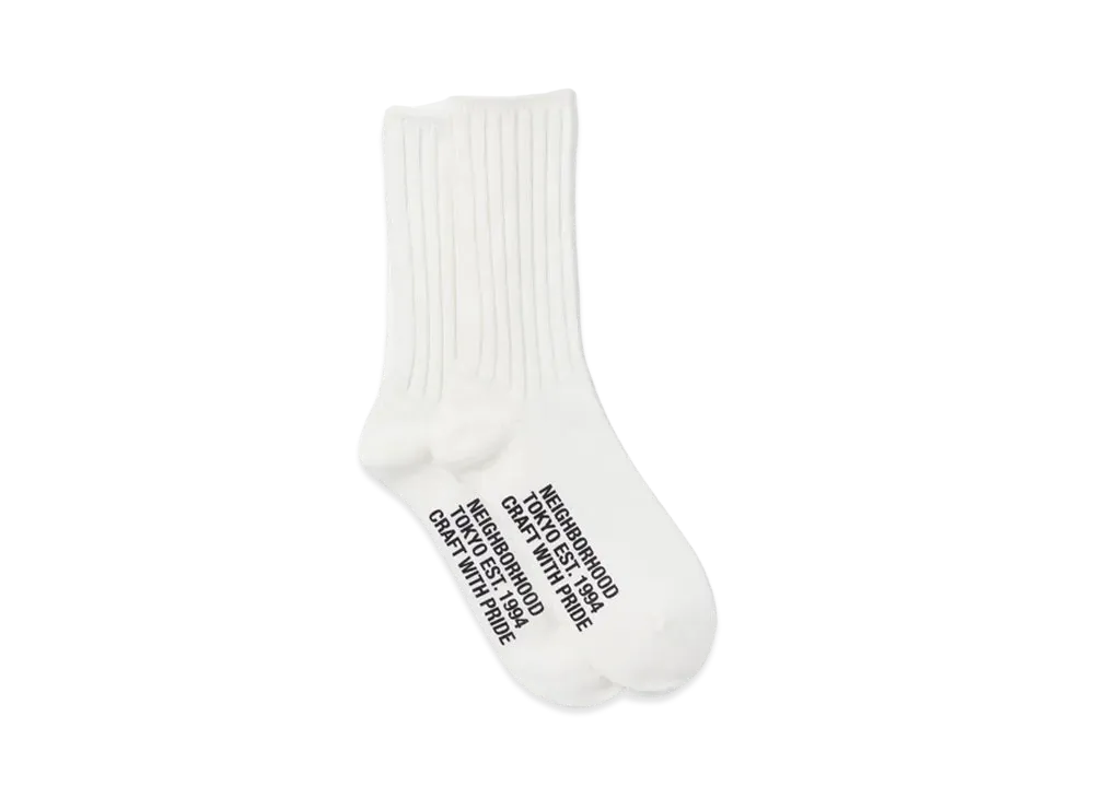 NEIGHBORHOOD Rib Socks . CA "Off White"