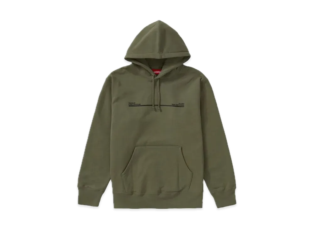 Supreme Shop Hooded Sweatshirt London "Light Olive"