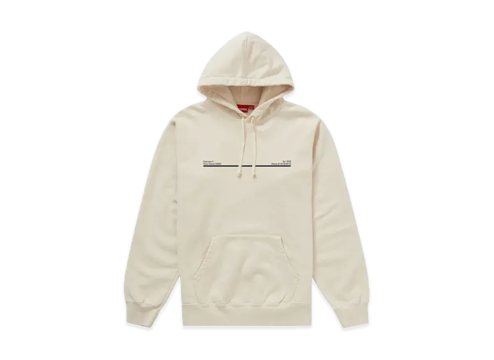 Supreme Shop Hooded Sweatshirt Paris "Natural"