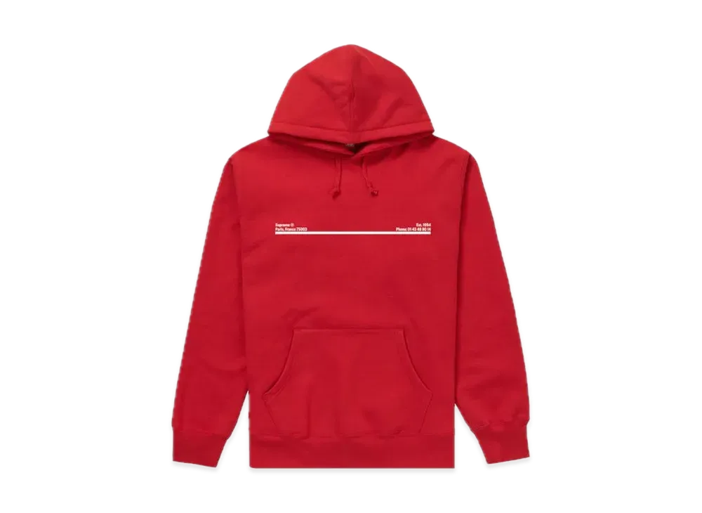 Supreme Shop Hooded Sweatshirt Paris "Red"