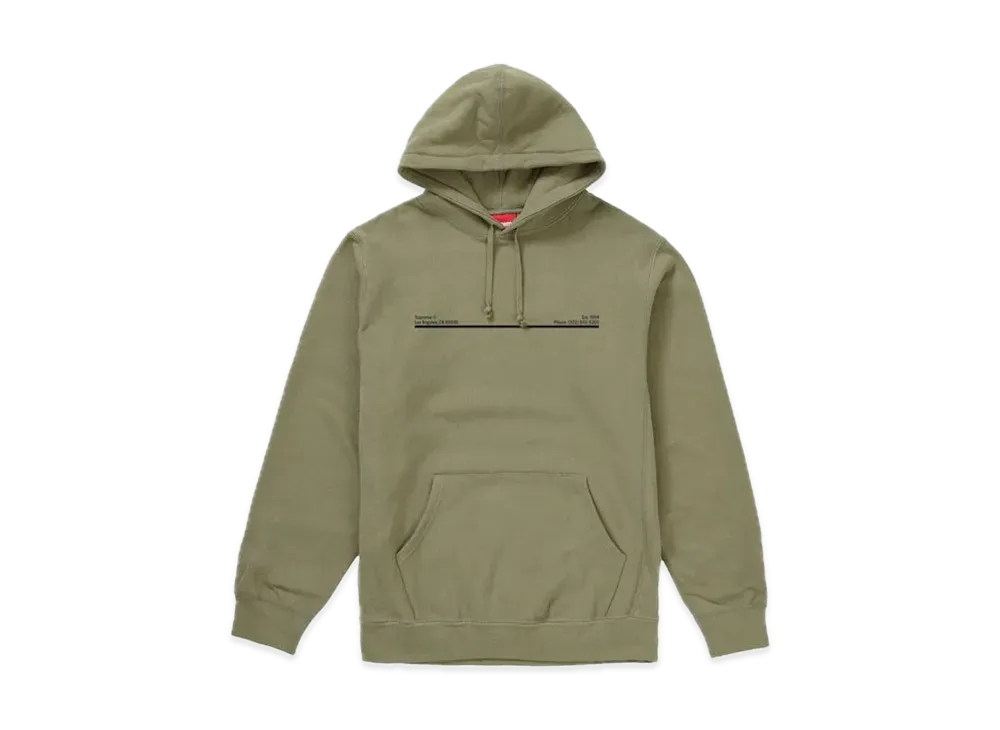 Supreme Shop Hooded Sweatshirt Los Angeles "Light Olive"