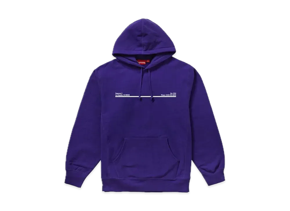 Supreme Shop Hooded Sweatshirt Los Angeles "Purple"