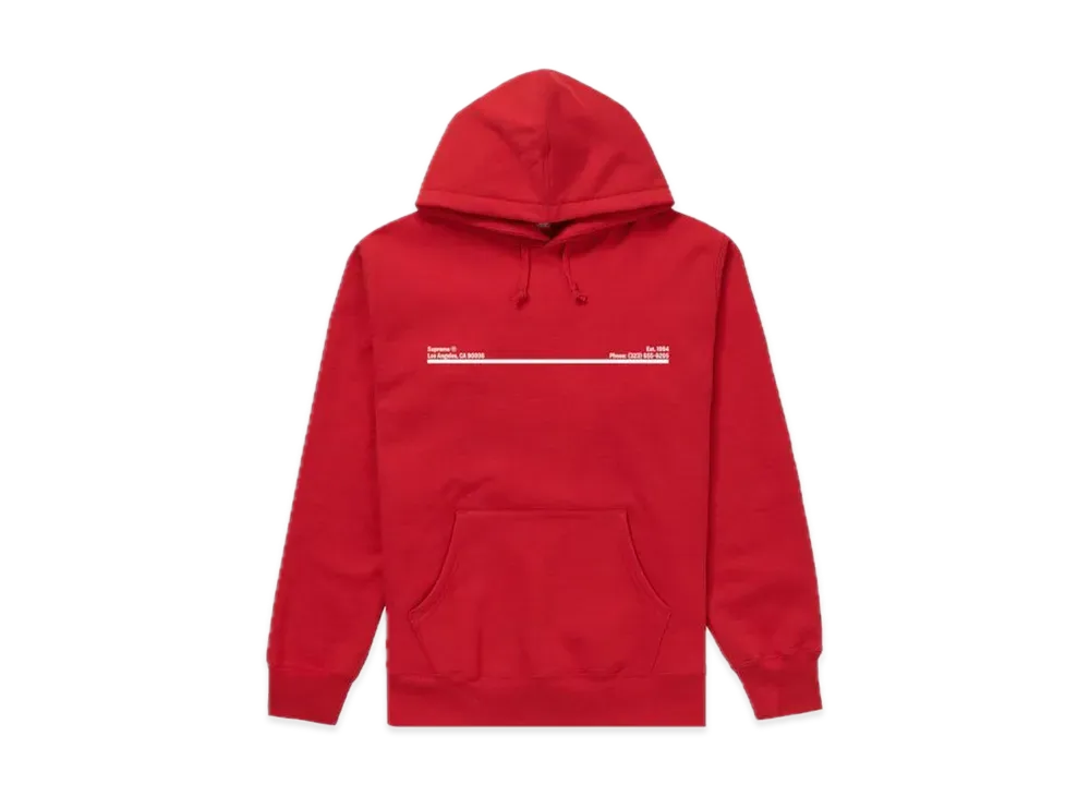 Supreme Shop Hooded Sweatshirt Los Angeles "Red"