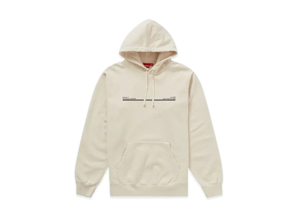 Supreme Shop Hooded Sweatshirt San Francisco "Natural"