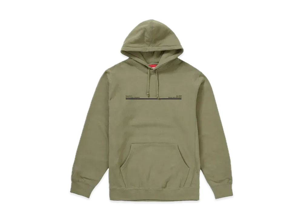 Supreme Shop Hooded Sweatshirt San Francisco "Light Olive"