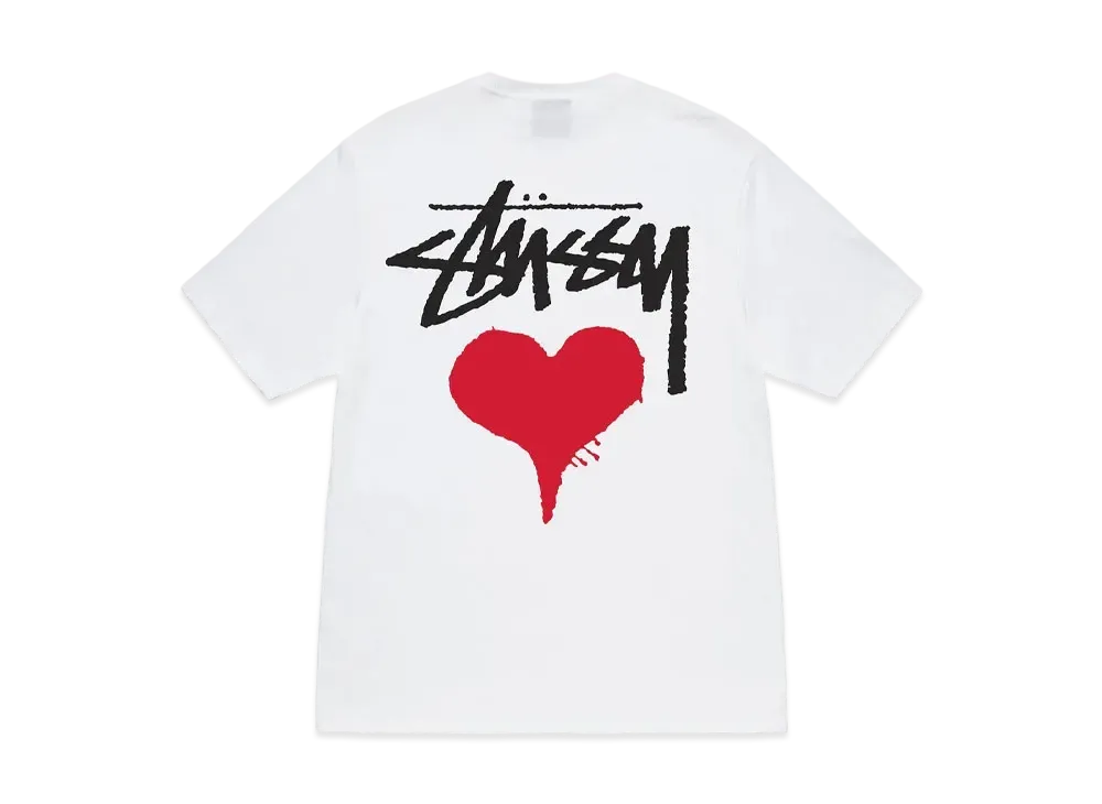 Stussy Stock Heart Tee "White"