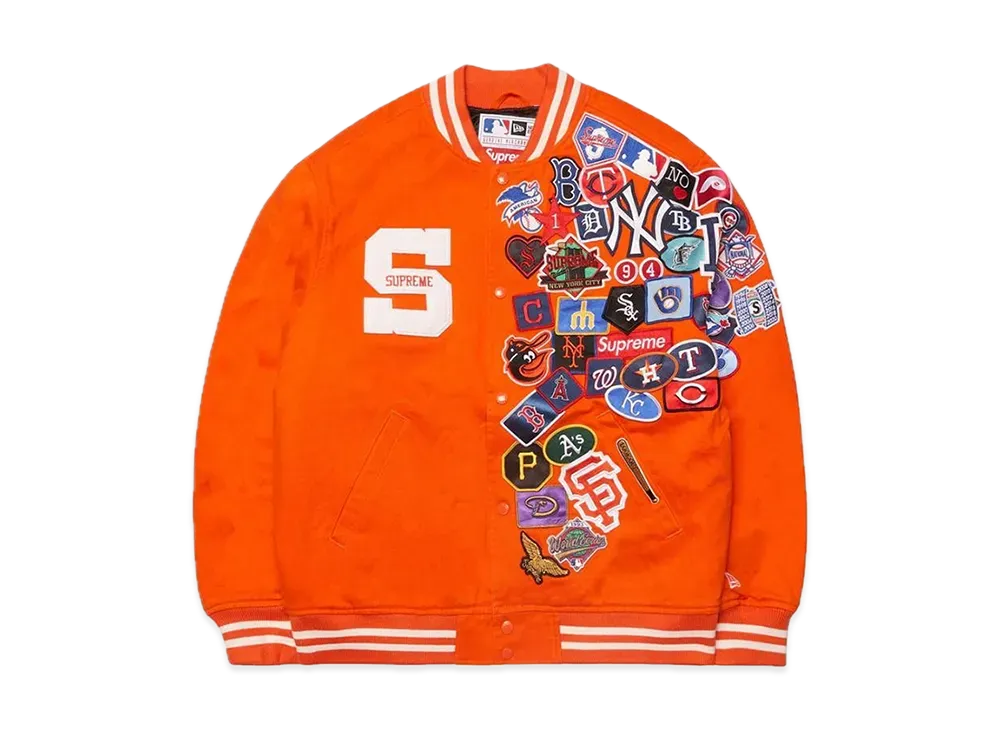 Supreme / New Era®/ MLB Varsity Jacket "Orange"