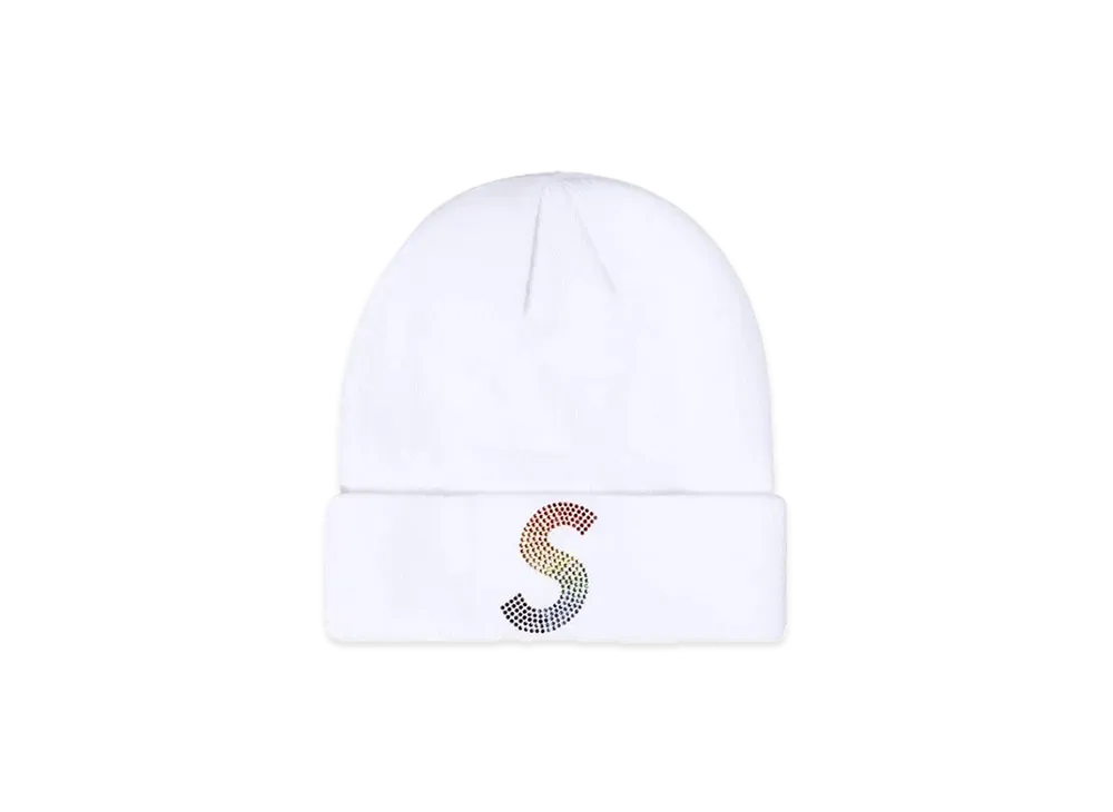 Supreme New Era® Swarovski® S Logo Beanie "White"