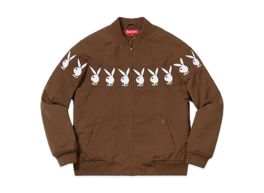 Supreme / Playboy Crew Jacket "Brown"