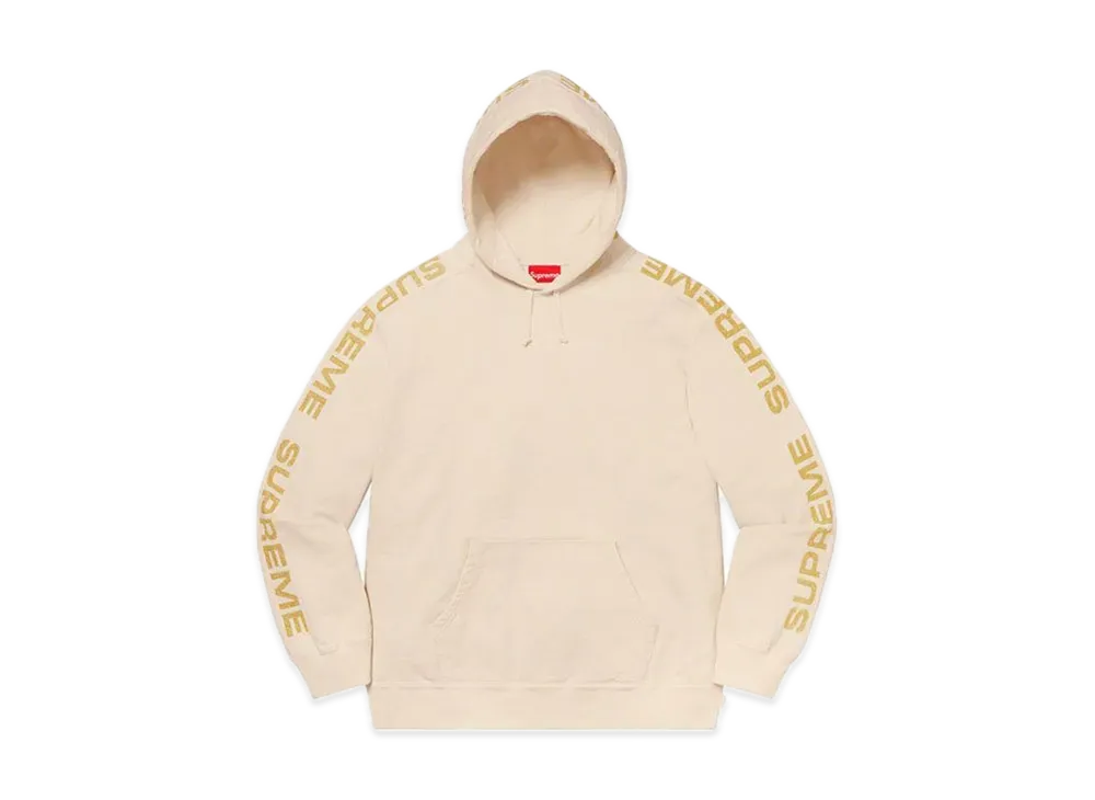 Supreme Metallic Rib Hooded Sweatshirt "Natural"