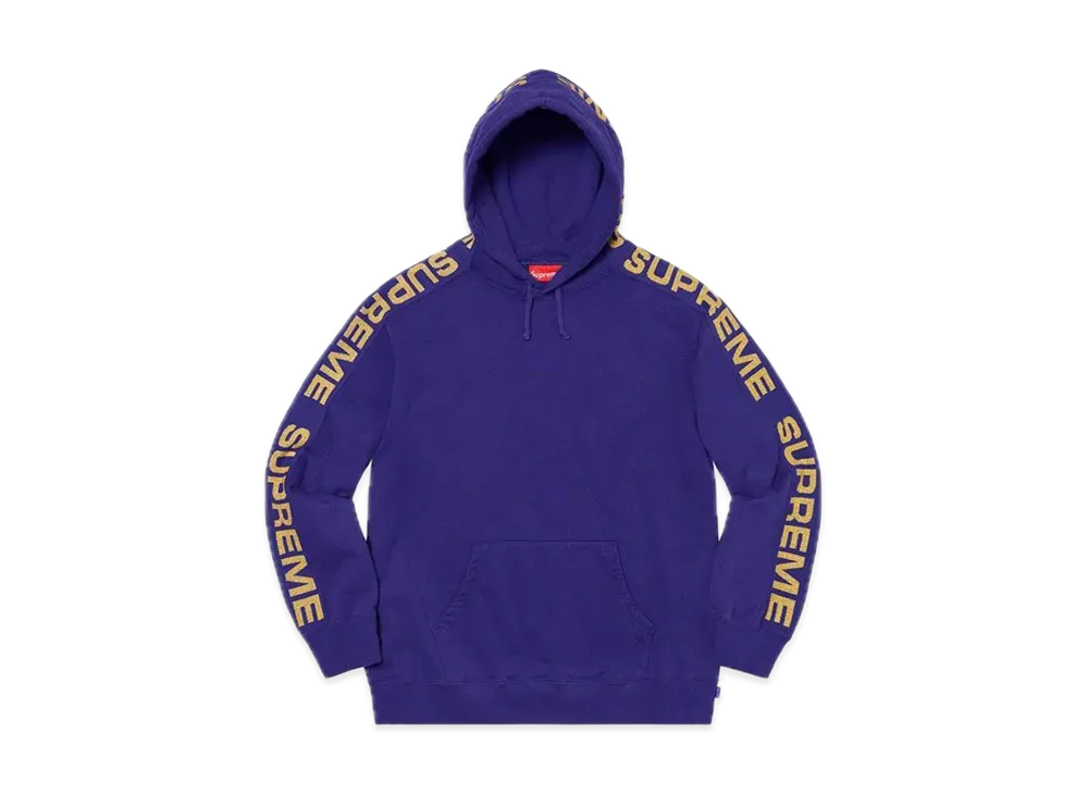 Supreme Metallic Rib Hooded Sweatshirt "Dark Royal"