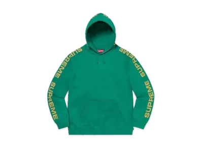 Supreme Metallic Rib Hooded Sweatshirt "Light Pine"