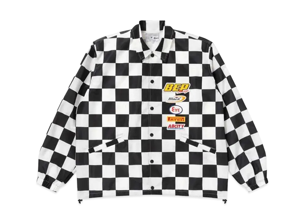 Blackeyepatch Checkered Racing Coach Jacket "Multi"