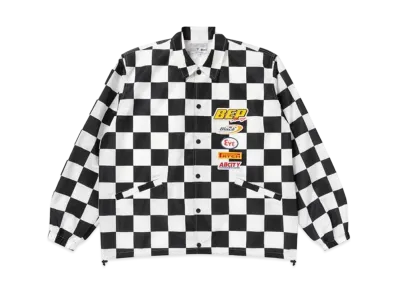 Blackeyepatch Checkered Racing Coach Jacket "Multi"