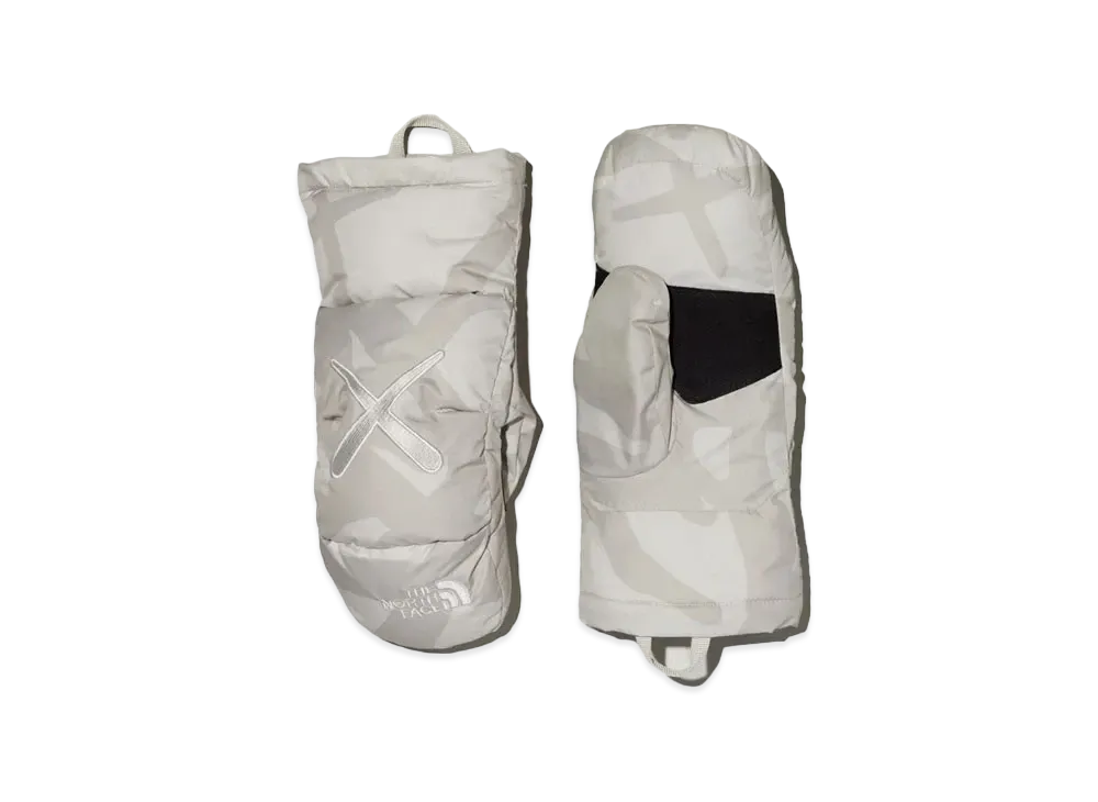 The North Face Kaws Nuptse Mitt "Moonlight Ivory"