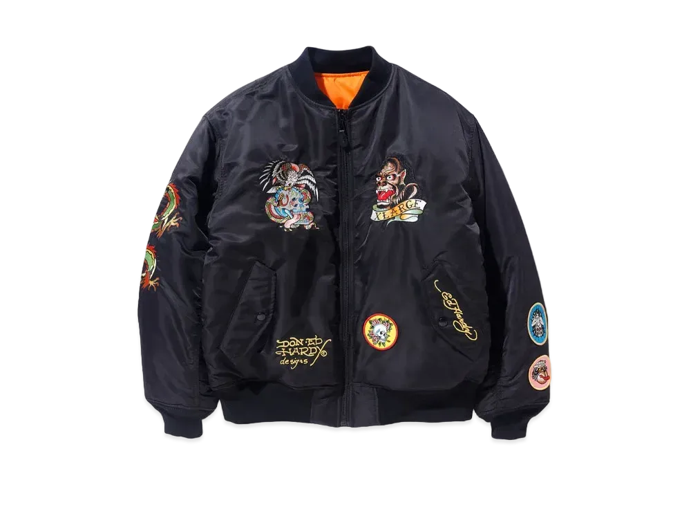 XLARGE x Edhardy Reversible Military Jacket "Black"