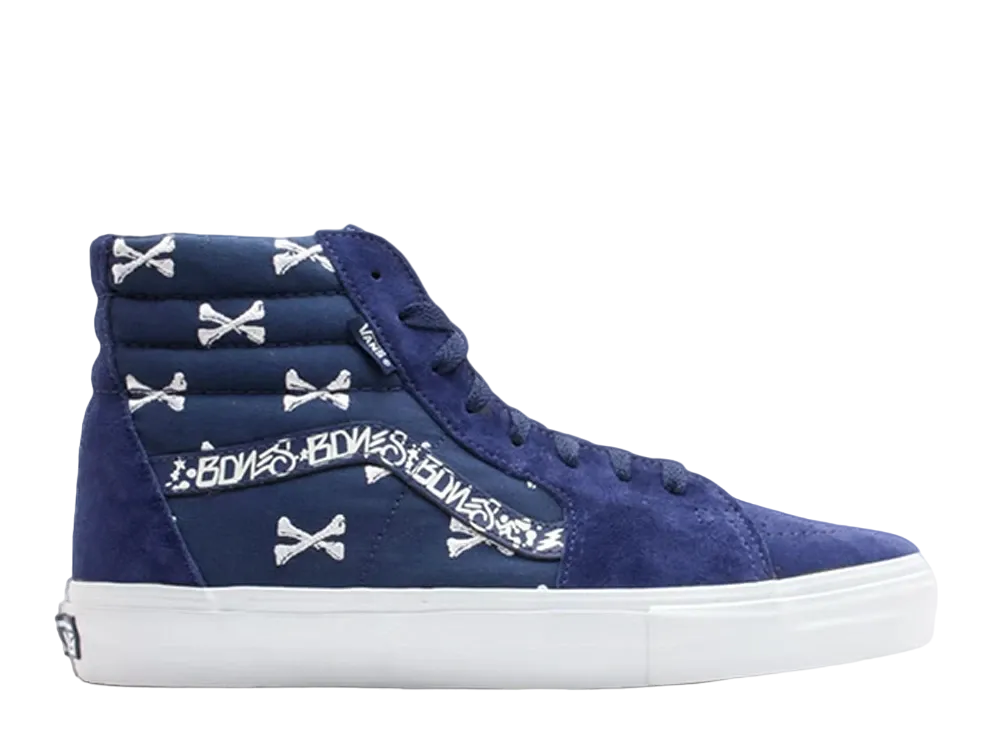 ダブルタップ × バンズ スケートハイ オリジナル "クロスボーン ネイビー"