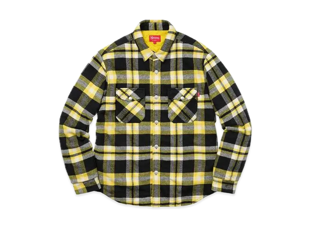 Supreme Quilted Arc Logo Flannel Shirt 