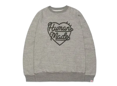 HUMAN MADE RAGLAN CREWNECK SWEATSHIRT "Grey"