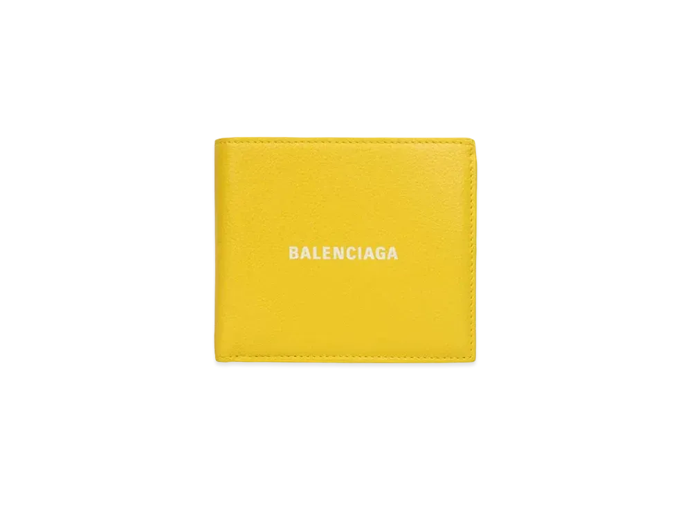 BALENCIAGA Cash Square Folded Coin Wallet "Yellow"