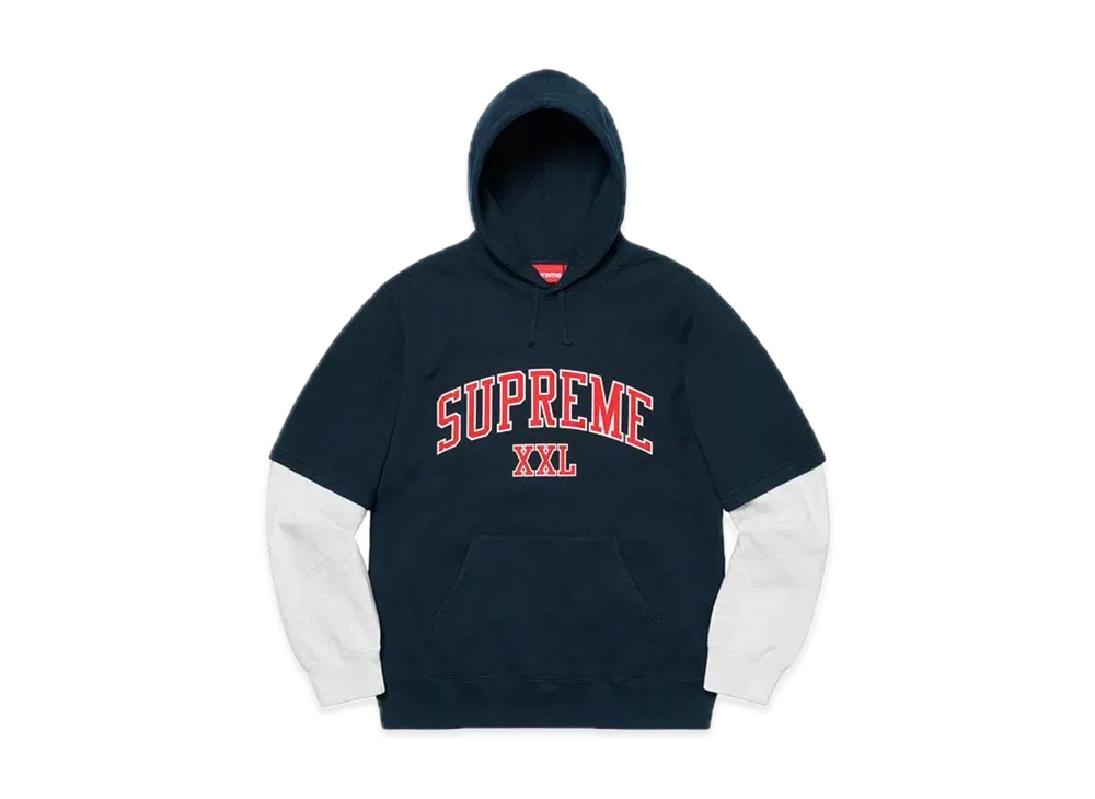 Supreme XXL Hooded Sweatshirt "Navy"