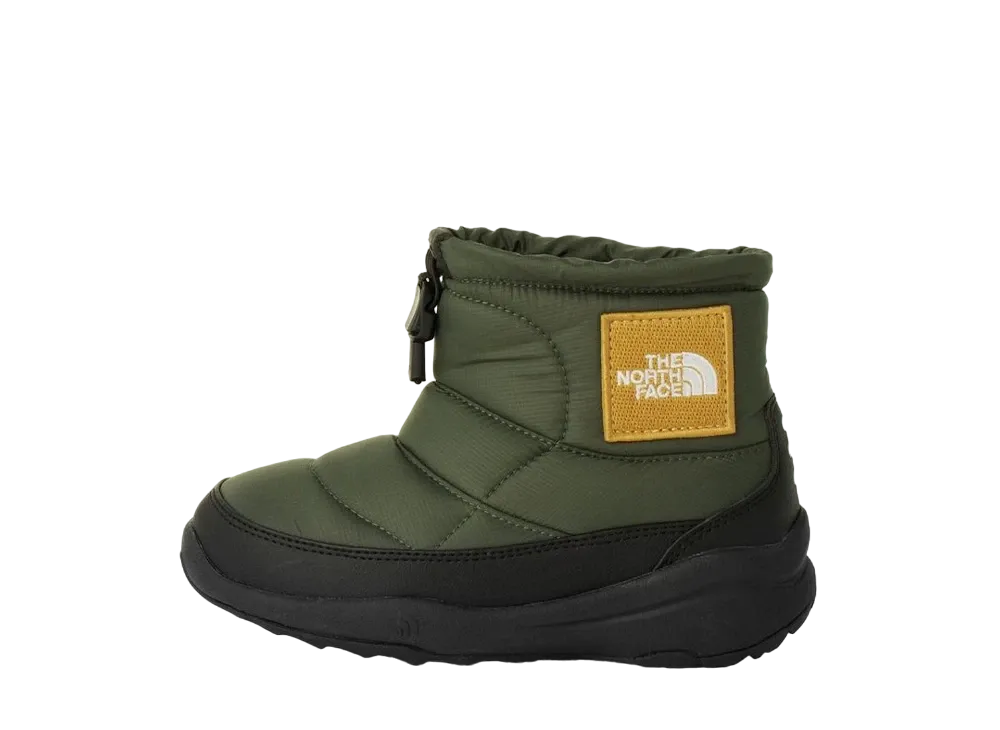 The North Face KIDS Nuptse Bootie Logo Short "Time Green/Mineral Gold"