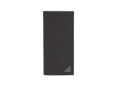 PRADA Saffiano Leather Wallet "Black"