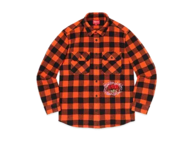Supreme 1-800 Buffalo Plaid Shirt "Orange"