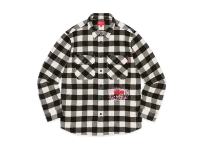 Supreme 1-800 Buffalo Plaid Shirt "White"