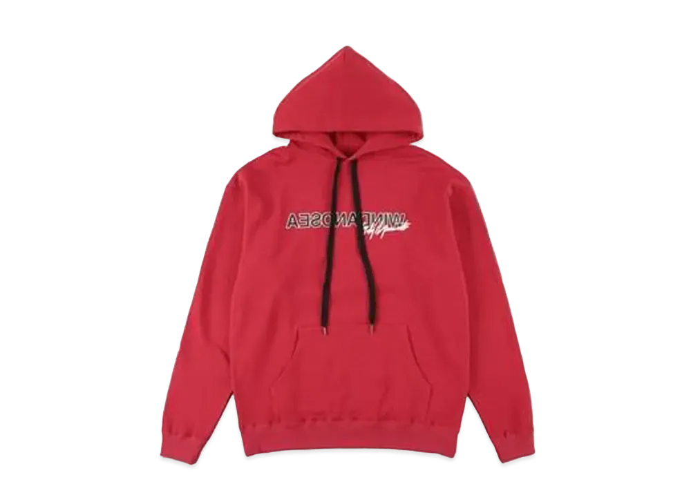 WIND AND SEA x WILDSIDE YOHJI YAMAMOTO Reverse Logo Hoodie "Red"