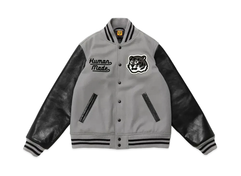 ヒューマン メイド バーシティ ジャケット "グレー"