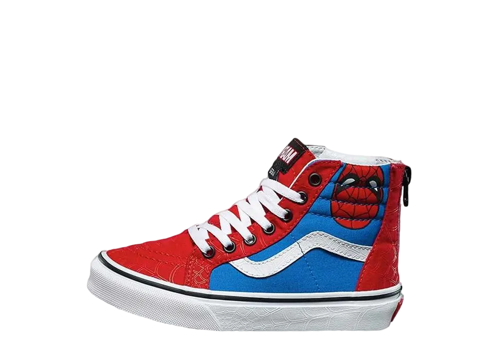 マーベル × バンズ PS スケートハイ ジップ スパイダー マン "ブルー/レッド"(キッズ)