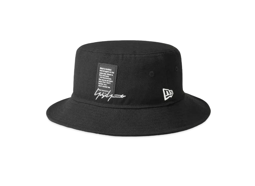 NEW ERA x Yohji Yamamoto Pour Homme FW22 Bucket01 Signature Logo "Black"