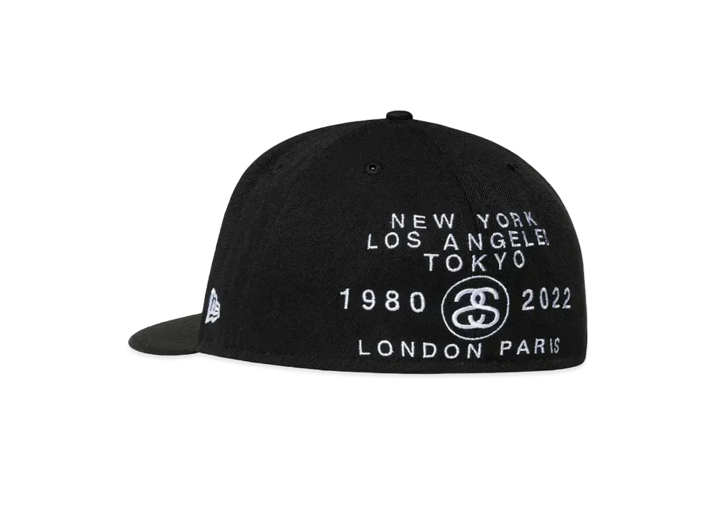 Stussy World Tour New Era Cap "Black"