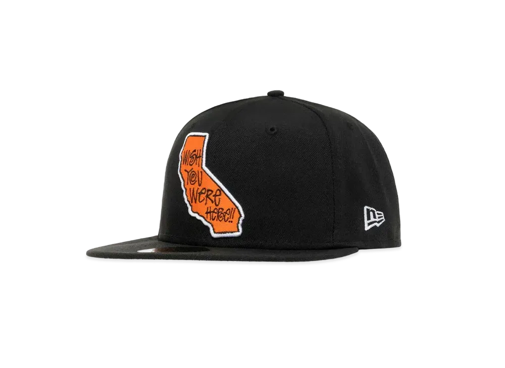 Stussy Wish You Were Here New Era Cap "Black"