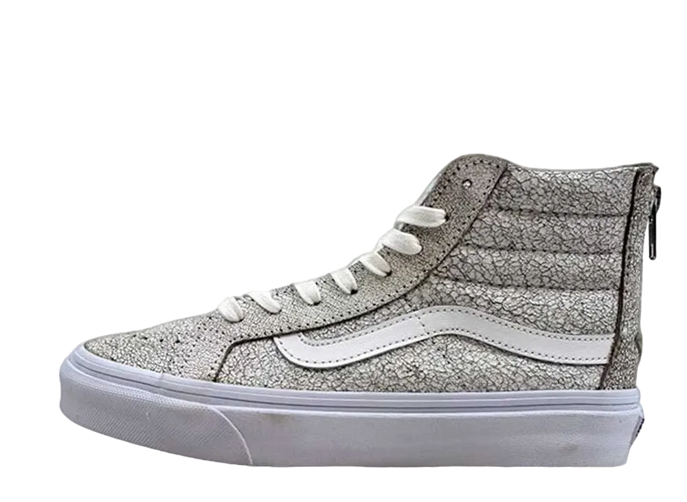 Vans Sk8-Hi Slim Zip Crackle Suede "White"