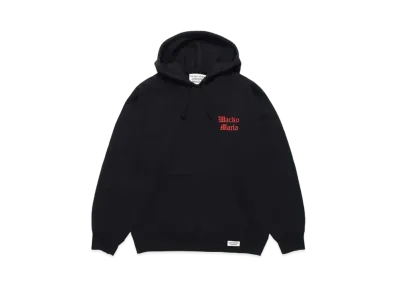WACKO MARIA Washed Heavy Weight Pull Over Hooded Sweat Shirt "Black 2"