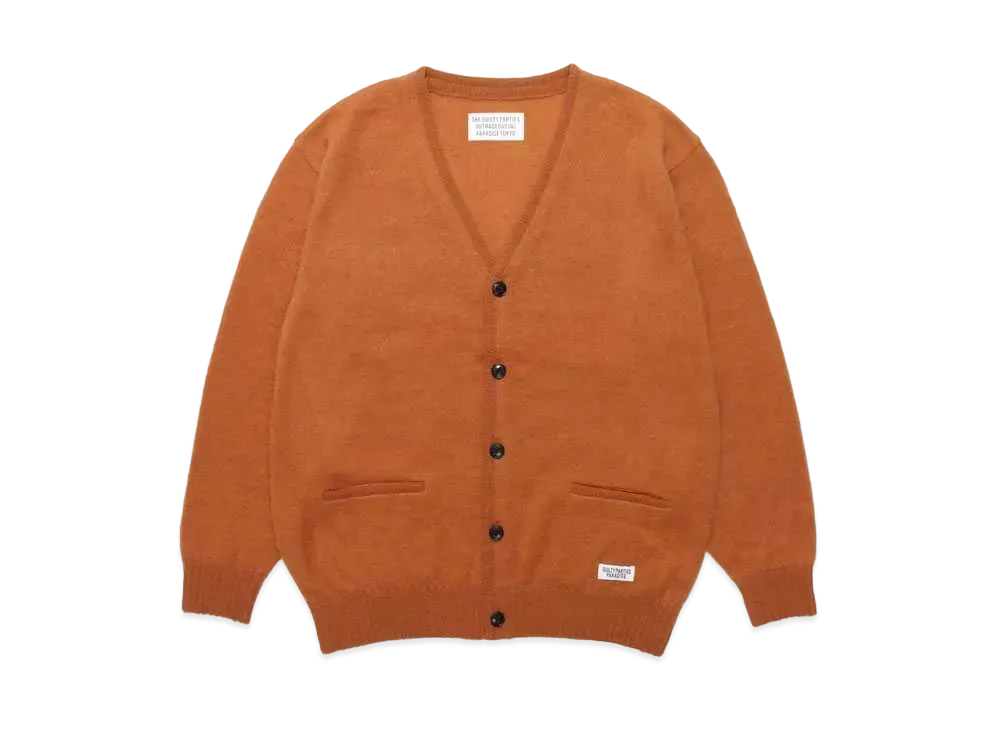 WACKO MARIA Mohair Knit Cardigan "Light Brown"