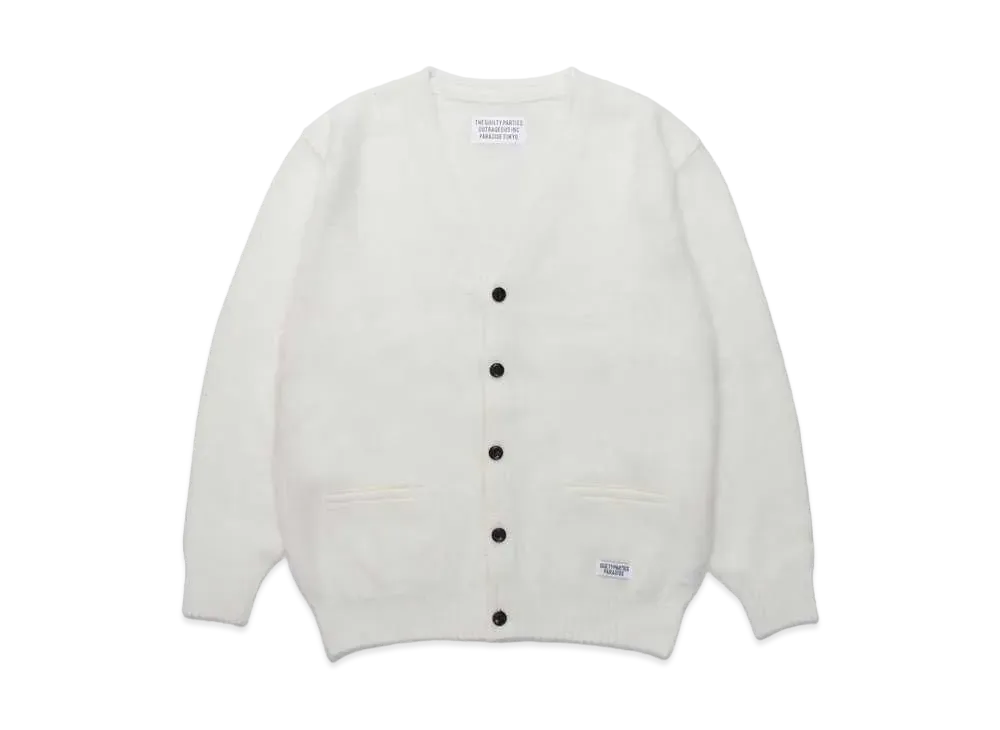 WACKO MARIA Mohair Knit Cardigan "White"