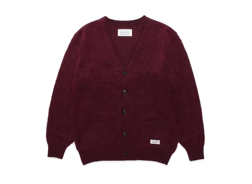 WACKO MARIA Mohair Knit Cardigan "Burgundy"