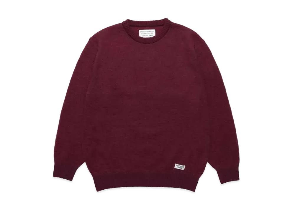 WACKO MARIA Mohair Knit Sweater "Burgundy"