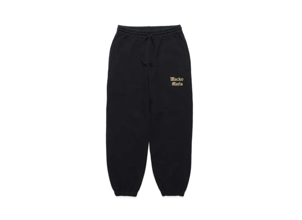 WACKO MARIA Washed Heavy Weight Sweat Pants "Black 1"