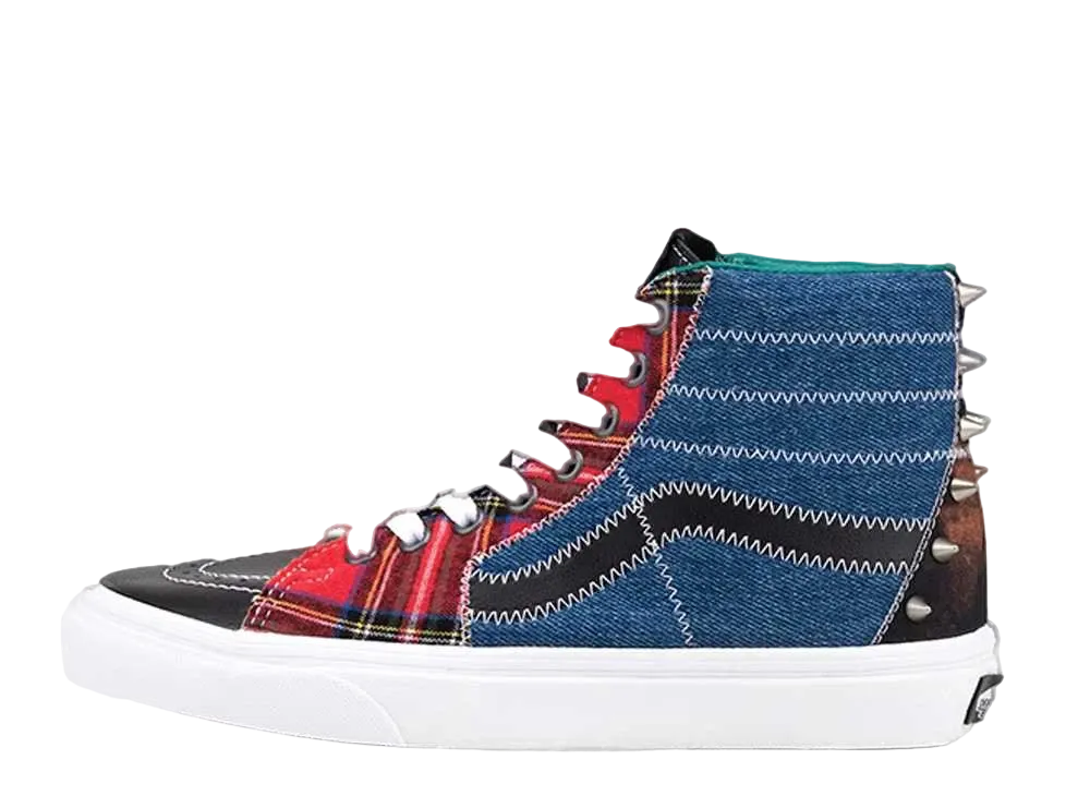 バンズ スケートハイ タータン デイズ "ブルー/レッド/グレイ"