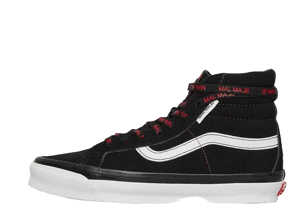 スラム ジャム × バンズ OG スケートハイ LX "ブラック/ホワイト/レッド"
