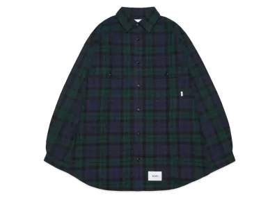 Wtaps WCPO 02 / LS / COTTON. FLANNEL. TEXTILE "Green"