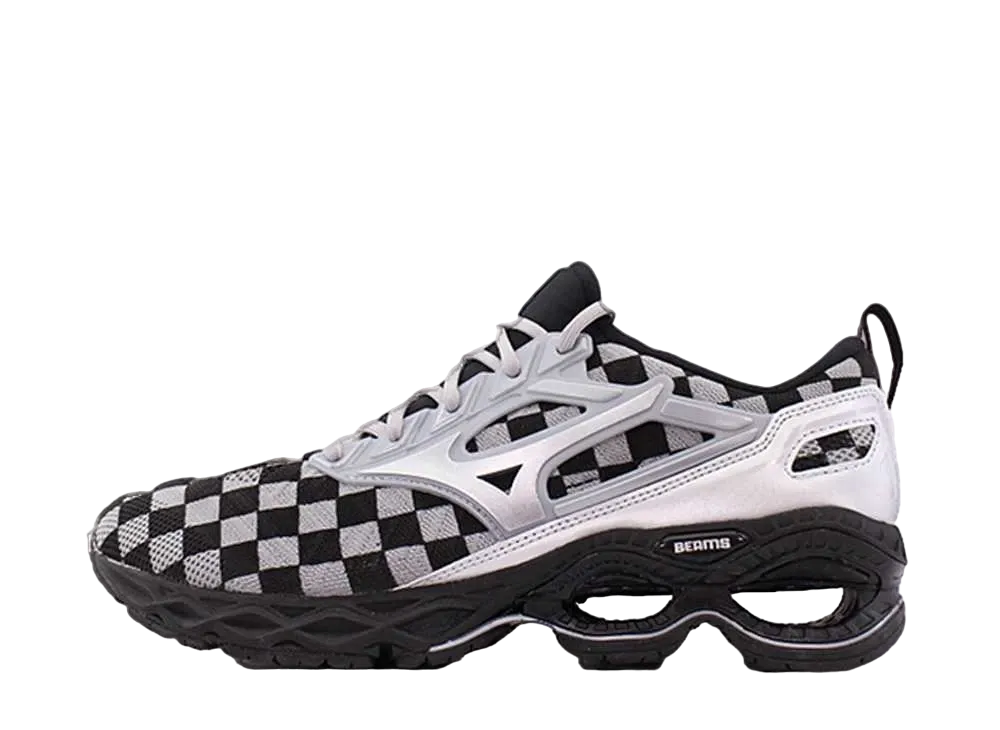 ビームス × ミズノ ウェーブ クリエーション ウエーブニット "ブラック/グレイ"
