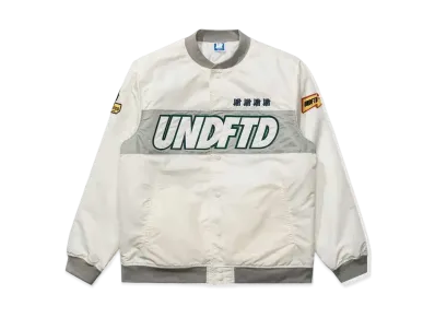UNDEFEATED Satin Baseball Jacket - 40054 "Light Gray"