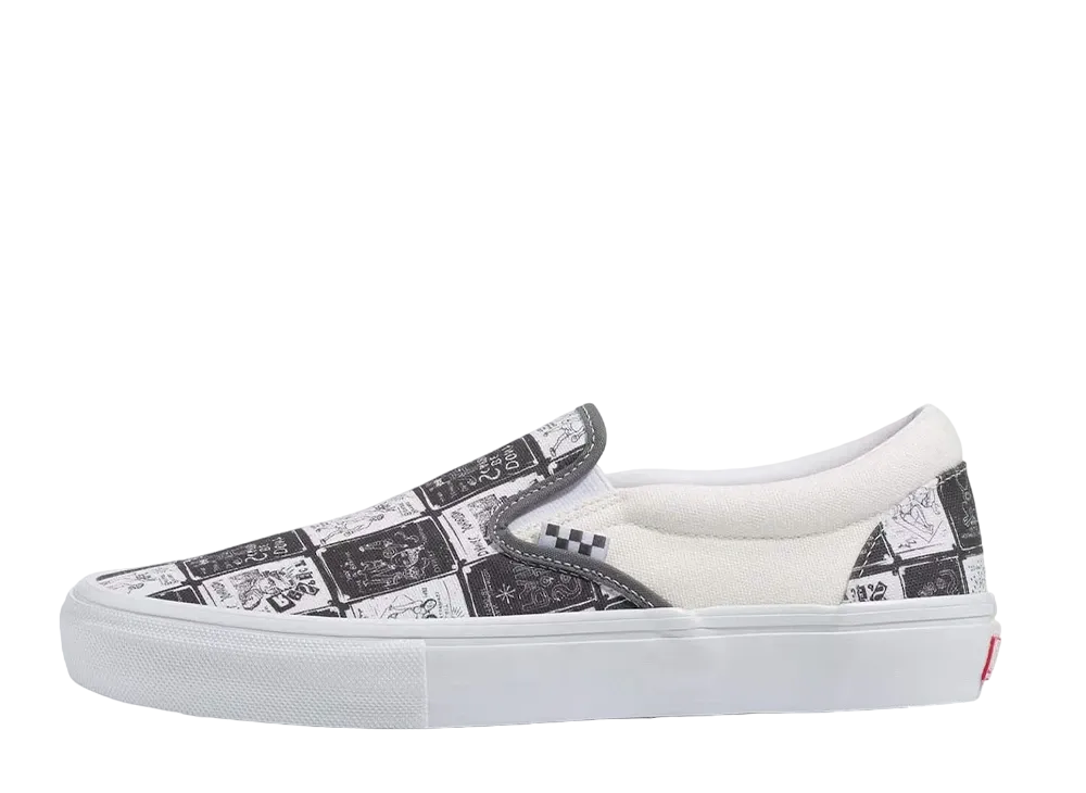Daniel Johnston × Vans Skate Slip-On Hi How Are You "Raven Grey"
